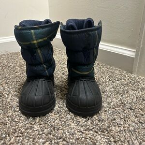 Polo by Ralph Lauren Kids' Black and Blue Plaid Boots